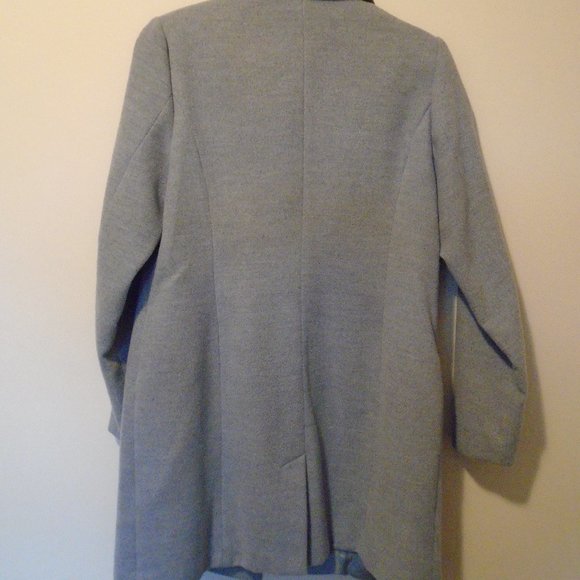 ATMOSPHERE POLYESTER BLEND MID-LENGTH LADIES COAT USA SIZE 10 - GRAY - Picture 2 of 4